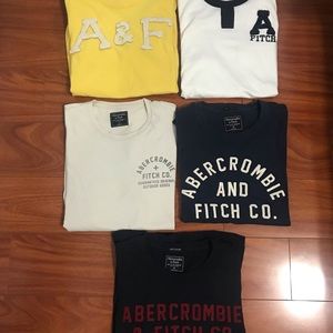 Lot of 5 Abercrombie & Fitch T Shirt Mens Small
